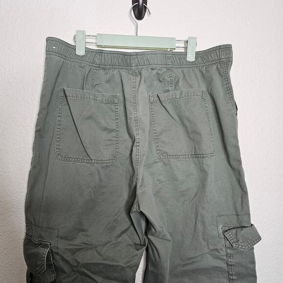 Abercrombie & fitch green baggy cargo pants women's size 16S Y2K style military - Picture 5 of 7